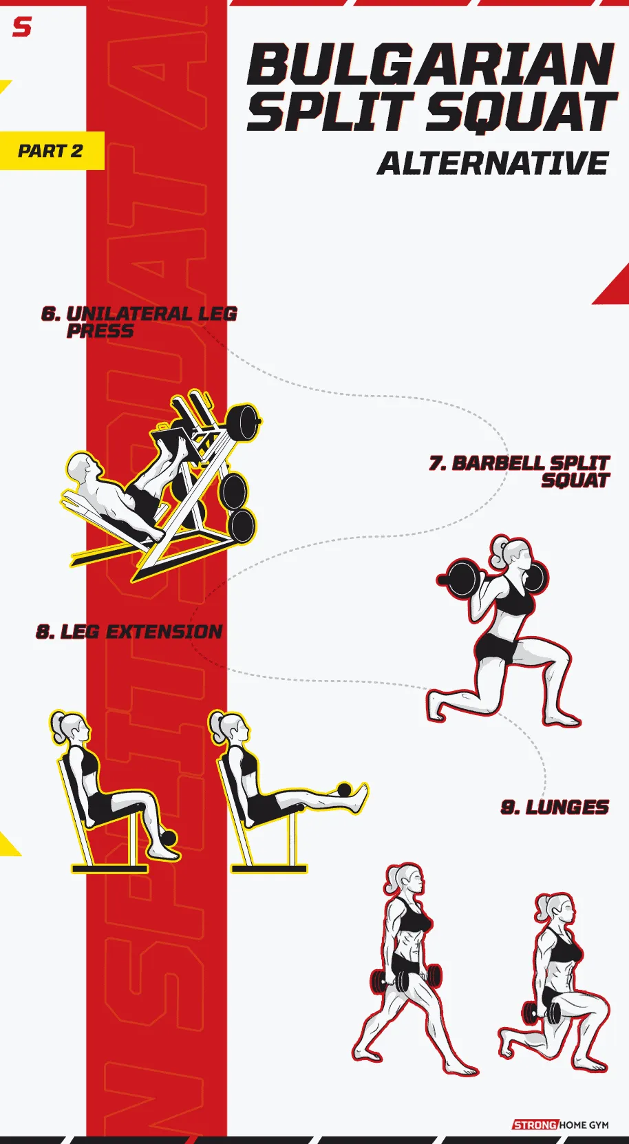 Bulgarian split squat alternative infographic part 2