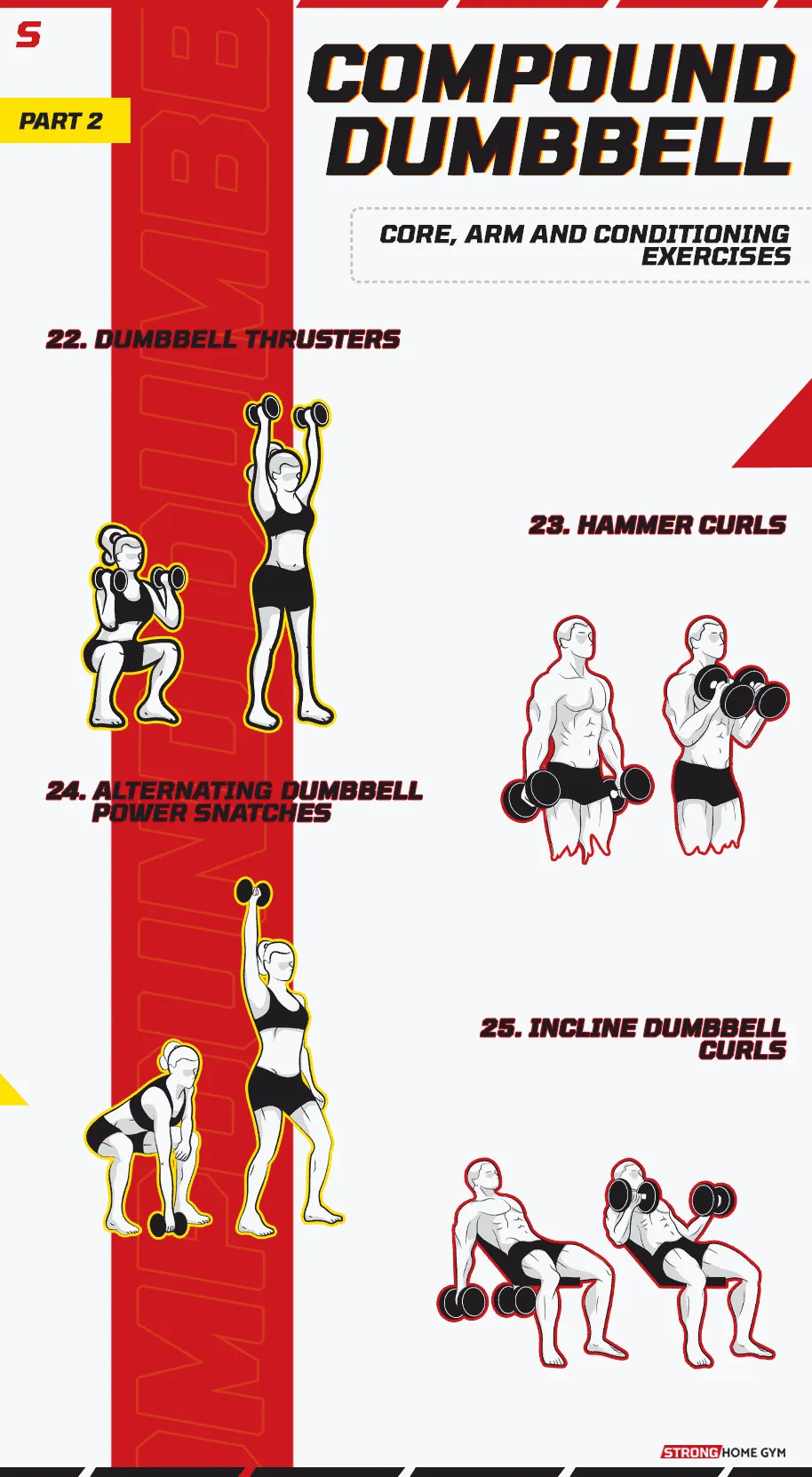 Compound Dumbbell Core, Arm, and Conditioning Exercises part 2