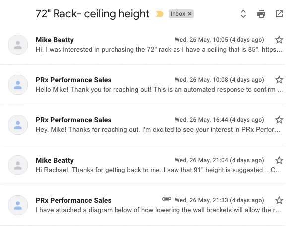 Contacting PRx Performance