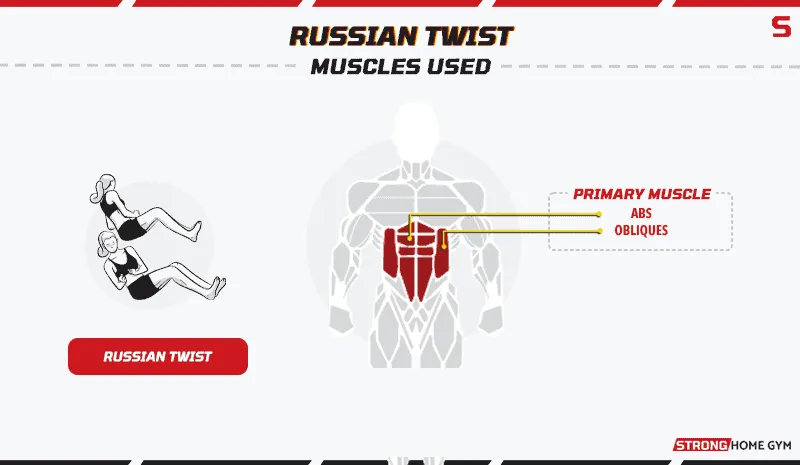 Muscles used in Russian twist