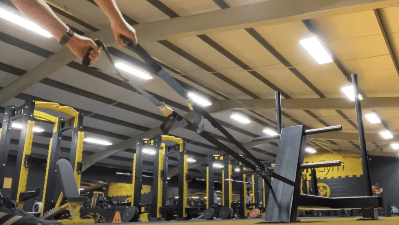 Steve Hoyles with a TRX suspension trainer at MyGym