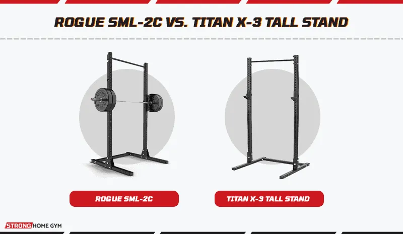 The Rogue SML-2C vs the Titan X-3 Tall Stand