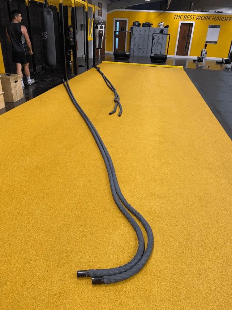 The battle ropes in Steve's MyGym