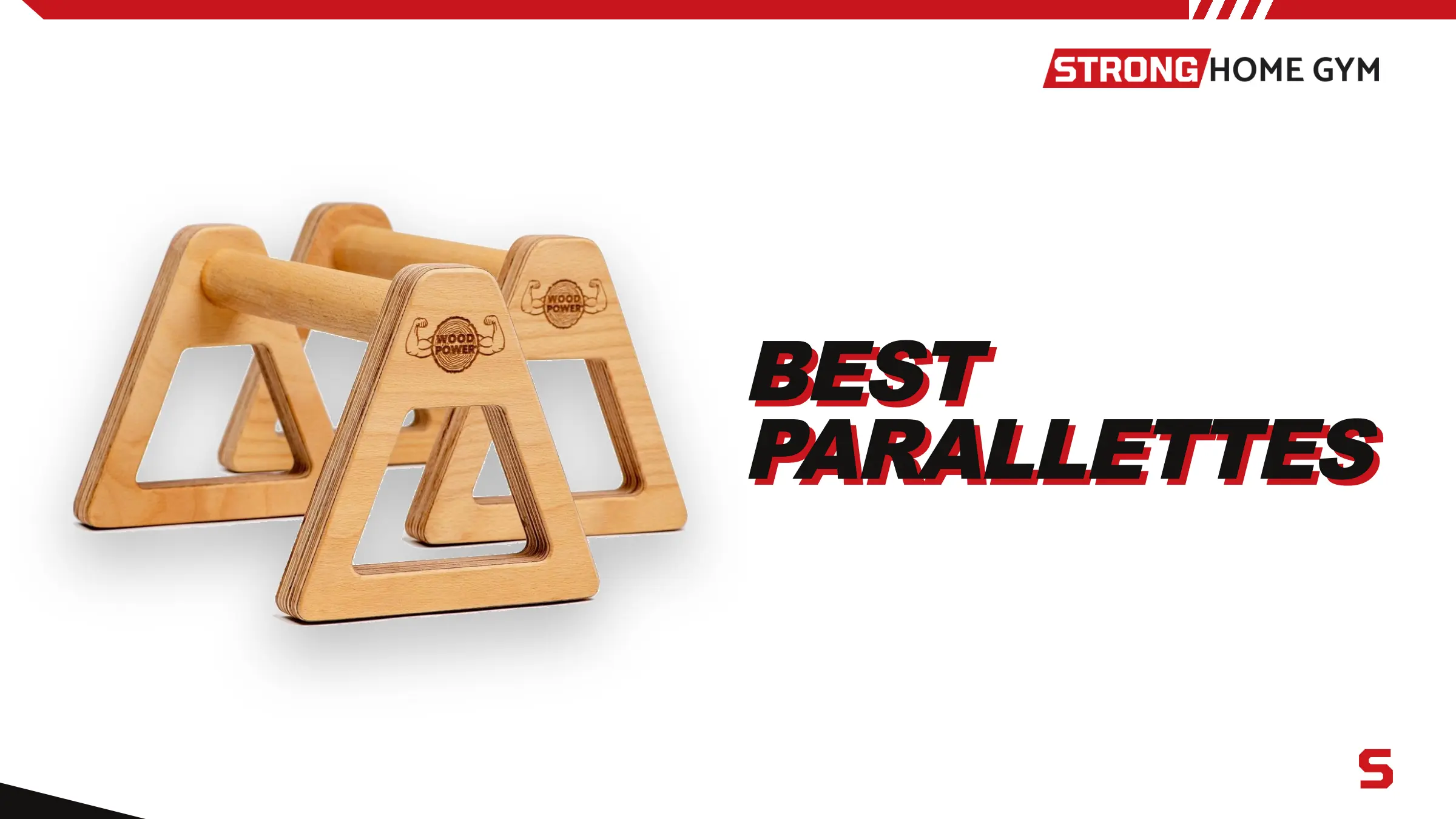 A pair of wooden parallettes, one of seven sets tested and ranked by Strong Home Gym