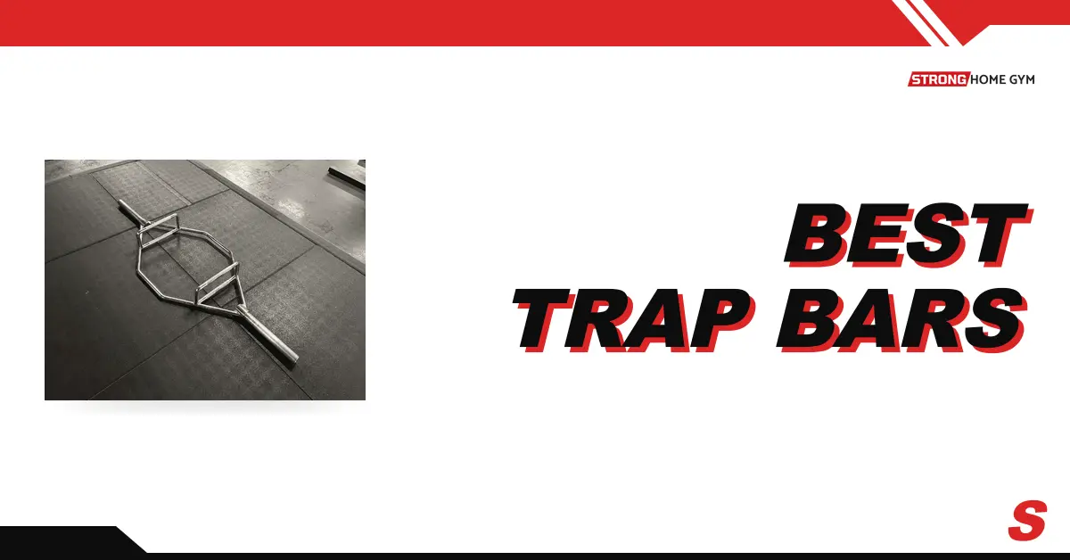 An open-frame trap bar loaded with plates for Strong Home Gym's best trap bars guide