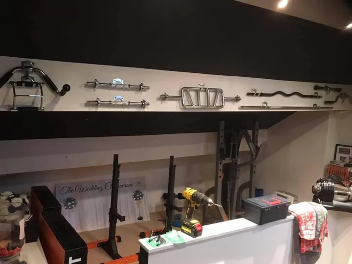 Chris Shaw's converted loft home gym in Nottingham, UK.