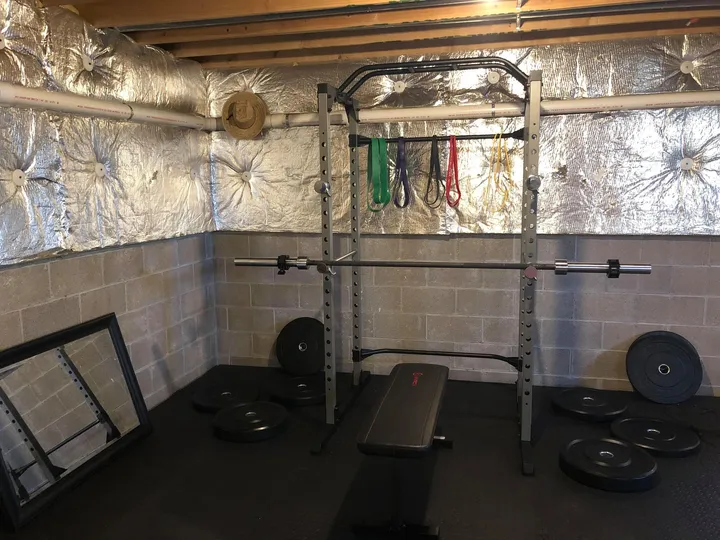 Kelan Kline's home gym in Pittsburgh, PA.