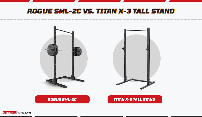 The Rogue SML-2C vs the Titan X-3 Tall Stand