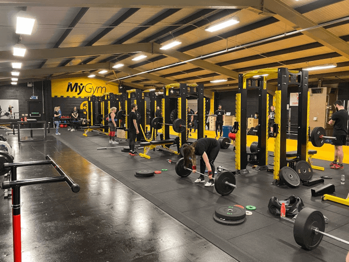 An image of the squat racks in Steve's MyGym
