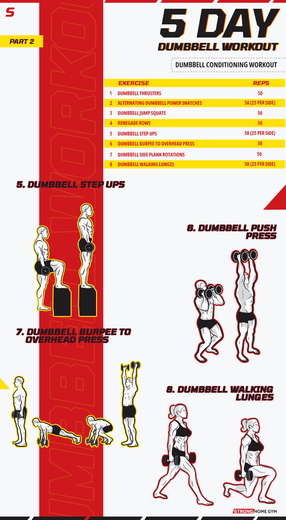 5 Day Dumbbell Conditioning Workout part 2